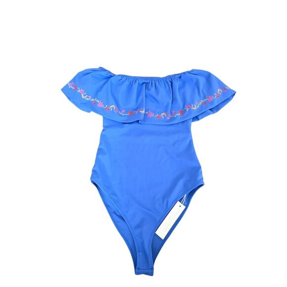 Carolina Constas Blue Multi Marisol One Piece Size XS Swimsuit NEW - Picture 3 of 7